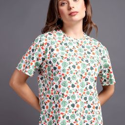 Metronaut Women Floral Printed T-shirt-image-9