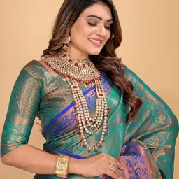 jayant creation Blue Art Silk Barasi Sarees-picture-12
