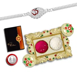 DeoDap Multi Pooja Thali Rakhi Gift Set-image-71