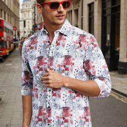 Bene Kleed Slim Fit Abstract Printed Pure Cotton Casual Shirt-image-18