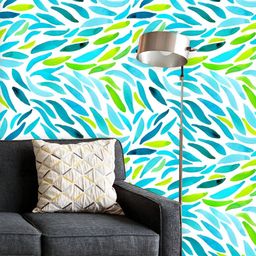 ArtzFolio Printed UV-Resistant Anti-Bacterial Watercolor Botanical Leaves Peel & Stick Wallpaper-image-61