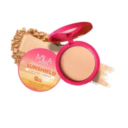 MILA BEAUTE Sun Shield Sunscreen Compact Powder With SPF 50 PA+++- 9 g - Sand 04-11