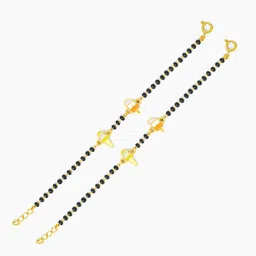 SWASHAA Sweet Treat Ice Cream Kids Set Of 2 18KGold-Plated Charm Nazariya Bracelets-0