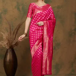 DEVATITHI Woven Design Zari Silk Blend Kanjeevaram Saree-image-66