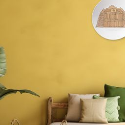 THE QUIRKY HOME Beige & White A Line Art Tribute Printed Ceramic Wall Plates-image-51