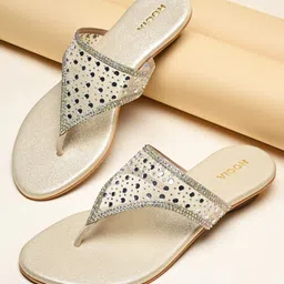 Rocia Women Ethnic Block Embellished Sandals-74