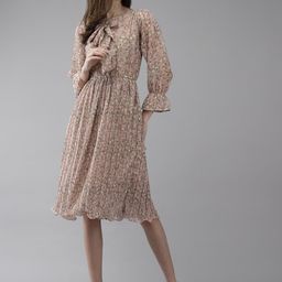 BAESD Women Print Puff Sleeve Fit & Flare Dress-picture-27