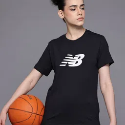 New Balance Brand Logo Printed Pure Cotton Sports T-shirt-picture-42