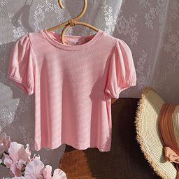 LULU & SKY Girls Striped Raw Edge T-shirt-image-36
