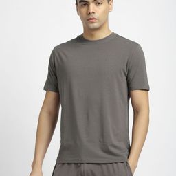 R&B Men Solid Round Neck Cotton T-shirt-picture-7