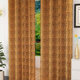 Galaxy Home Decor Beige Set of 2 Room Darkening Door Curtain-image-95