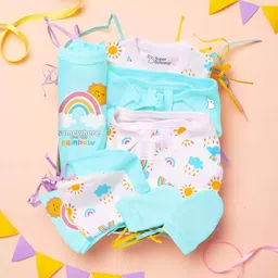 SuperBottoms Infants 11-Pcs Printed Pure Cotton Baby Apparel Gift Set-83