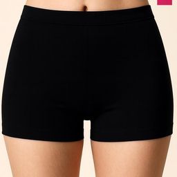 CKARFE Pack of 2 Combed Cotton High-Rise BoyShort Brief CF SBT-33 Rani pink,Black XS-2-picture-17