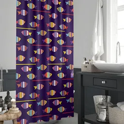 ArtzFolio Purple & Yellow Printed Waterproof Shower Curtains-image-75