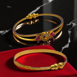 AARTISAI Set Of 2 Gold-Plated Stone Studded Bangles-image-52