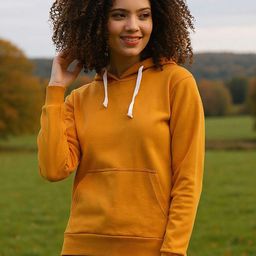 Campus Sutra Women Solid Full Sleeve Hooded Sweatshirt-picture-2