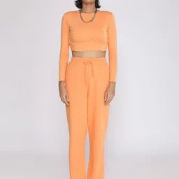 ANML Pure Cotton Round Neck Long Sleeves T-Shirt With Trousers Co-Ords-image-71