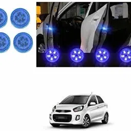Car Door LED Warning Light Wireless for Anti Rear-End Collision (Blue) (2pc) Car Fancy Lights-image-1