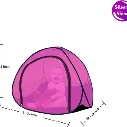 silver shine Polyester Kids Washable Polyester Adults Washable Kids Baby Mosquito Net with base Mosquito Net Mosquito Net image 4