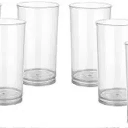 (Pack of 24) Long Unbreakable Transparent BPA Free Food Grade Fiber Drinking Glass Set Glass Set Water/Juice Glass-image-11