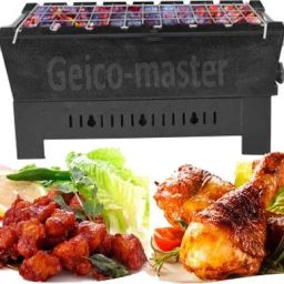 BBQ-9870 Charcoal Barbecue and Tandoor 6 Wooden handle Skewers Grill Barbeque Electric Tandoor-image-50