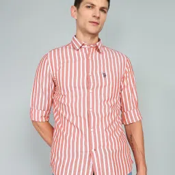 Men Regular Fit Striped Spread Collar Casual Shirt-image-46
