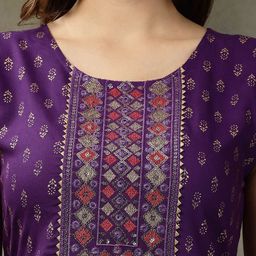 Stylum Ethnic Motifs Printed A-Line Kurta with Dupatta image 4