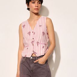 only Striped Women Waistcoat-picture-43