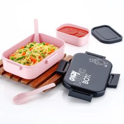 Decent 2 Section Lock Lunch Box For College, School, Office 2 Containers Lunch Box-image-18