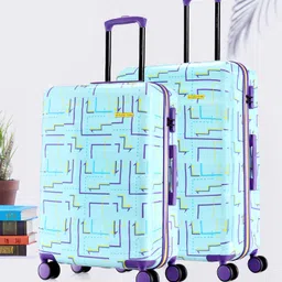 Nasher Miles Denver Set Of 2 Hard-Sided Medium and Large Trolley Suitcases - 189.0 L-15
