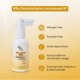 FIXDERMA Shadow Dewy SPF 50 Sunscreen Mist Spray with Vitamin C & Niacinamide - 50 ml image 5