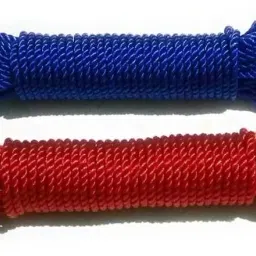 Red or Blue cloth drayer Rope cloth hanging /drying/ Rope rassi pack of 2pcs Red, Blue, Multicolor-15