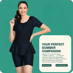 One Piece Bathing Suit Swimdress Swimsuit Swimming Costume For Women Floral Print Women Swim-dress Black Swimsuit-image-81
