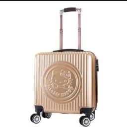 Small Cabin Suitcase (27 cm) 4 Wheels - Printed bag 360 Degree Wheels & TSA Lock Suitcase for Kids Travel - Gold-image-47