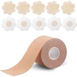 Women's Cotton Spandex Multipurpose Breast Lift Boob Tape 014 Nursing Breast Pad-image-65