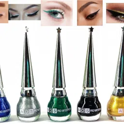 Smudge 0proof Liquid Glitter Eyeliner Blue, Silver, Green, Black Matte, and Golden 25 ml-25
