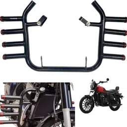 ozango Bike Stylist Metal 4 Rod Leg Guard / Legguard Black for Jawa Yezdi Roadster Bike Leg Guard-picture-13