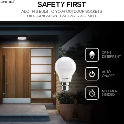auto-on Day/Night Sensor Bulb 9W Smart Sensor Light image 3