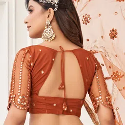 FABPIXEL Embellished Sequinned Semi-Stitched Lehenga & Unstitched Blouse With Dupatta image 2