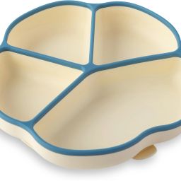 Silicone Suction Feeding Plate for Baby with 4 Compartments, Microwave Oven Safe - 100% Food Grade Silicone-24