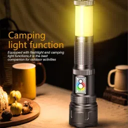 docoss Metal C20 Led Torch 6-8Hrs Work time,High Power Long Distance Rechargeable Torch Torch image 3