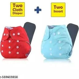 Reusable Cloth Diapers (Pack of 2) – Red & Blue - Premature-image-4