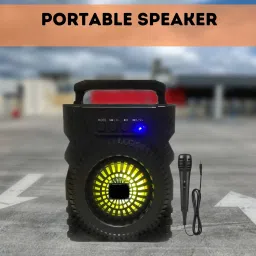 GUGGU 301 (PORTABLE BLUETOOTH SPEAKER) with Karaoke Mic, 6Hrs Playtime XC153 5 W Bluetooth Laptop/Desktop Speaker-image-24