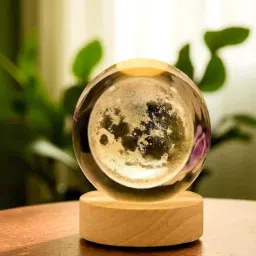 MoonGlow 3D Crystal Moon Table Lamp | Table Lamp-image-76