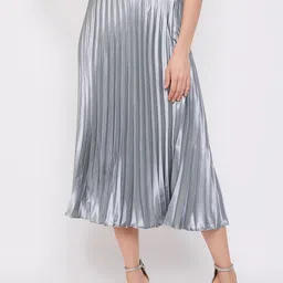 LookShine A-Line Flared Midi Skirt-image-57
