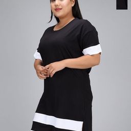 Christy World Women Pack Of 2 Cotton Regular Fit Longline T-shirt-image-66