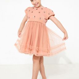 Cherry Crumble Girls Embellished Velvet Fit & Flare Dress-picture-57