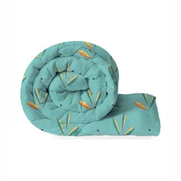 VAS COLLECTIONS Green & Yellow 4 Pieces Printed Superfine Double Extra Large Bedding Set image 5