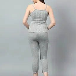 JJAAGG T Self Design Shoulder Straps Camisole With Capris image 4