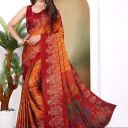 MAGNEITTA Woven Design Pure Chiffon Saree-35